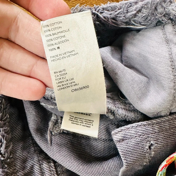 Free People Becket Cut Off Slouchy Shorts - Size 24 - Picture 10 of 12